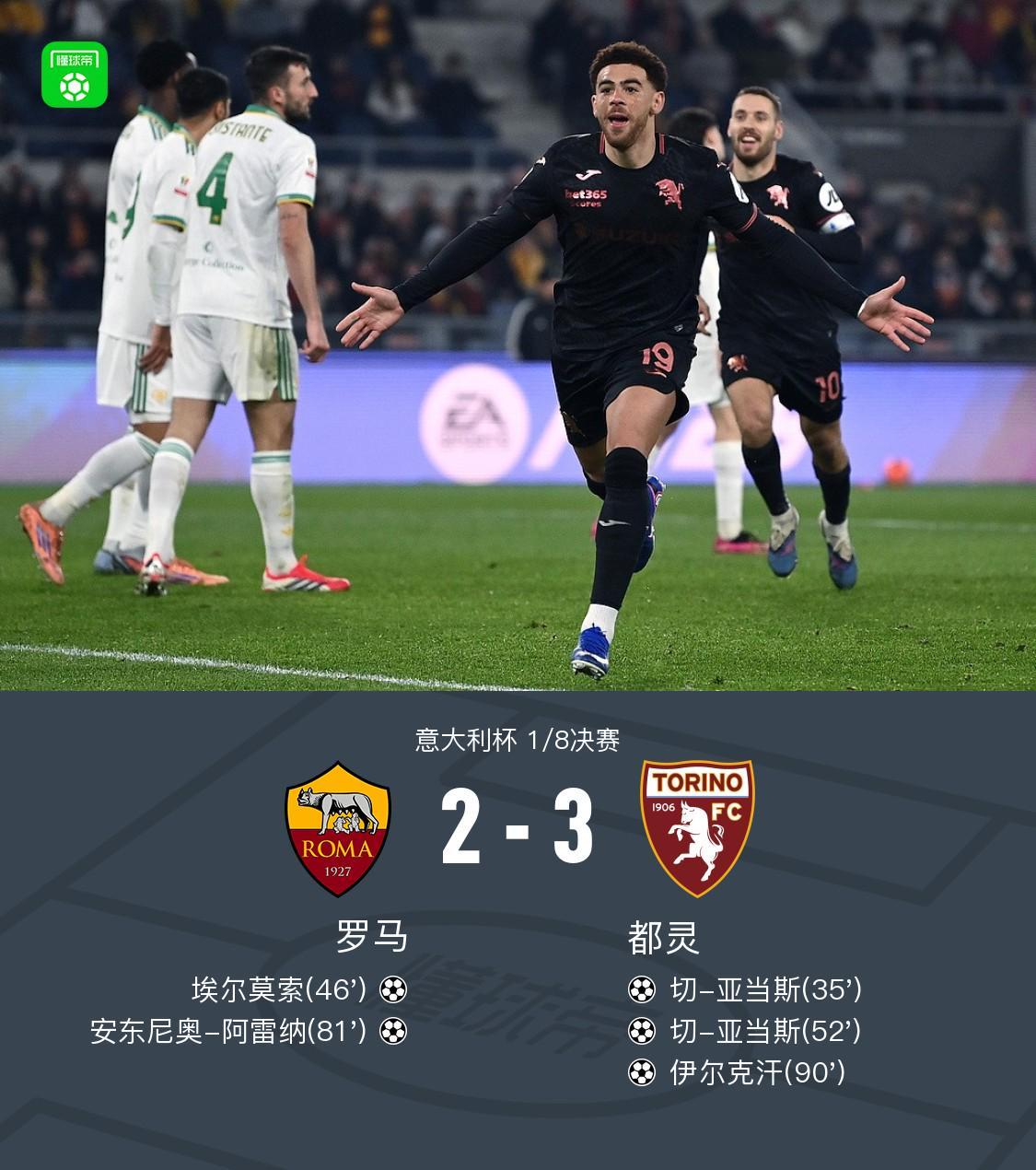 星空体育app下载-意大利杯都灵3-2罗马晋级八强，切-亚当斯双响，伊尔克汗绝杀
